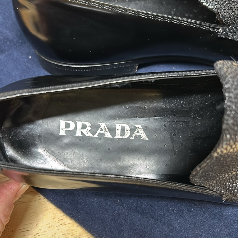 PRADA Men's Black Stingray & leather shoes - Picture 4 of 7